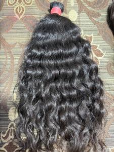 Vente en gros d'extensions de cheveux humains indiens de style vague afro naturel 100% cuticule vierge alignée sans traitement chimique bouclés - Product Image 6