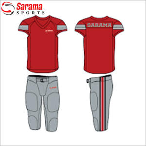 ชุดยูนิฟอร์มอเมริกันฟุตบอลสีแดงคุณภาพสูง ดีไซน์สั่งทำพิเศษ แบบซับลิเมชั่น กางเกงขาสั้น ไซส์ใหญ่ สำหรับฤดูร้อน แห้งเร็ว ระบายอากาศได้ดี - Product Image 1