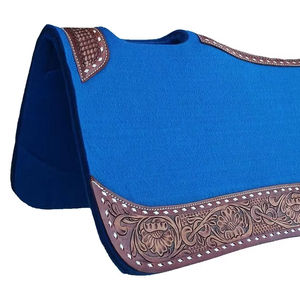 Horse Equipment 100% Wool Felt Western Contoured Saddle <b>Blanket</b> Leather Work Equestrian Saddle Pads for Western Horse Saddle - Product Image 1
