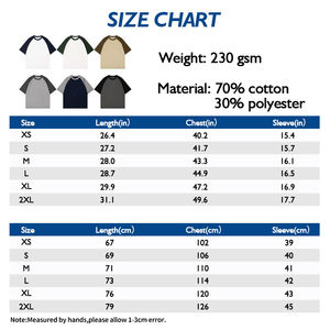 High Street Raglan Tee Hip Hop Custom Unisex 260 Gsm Cotton Men's Summer <b>Patchwork</b> T-<b>shirts</b> - Product Image 4