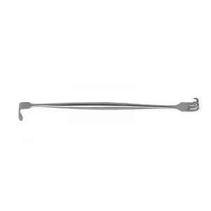 Instrument chirurgical à crochet simple ou double en acier inoxydable pour la rétraction de la peau en chirurgie plastique - Product Image 2