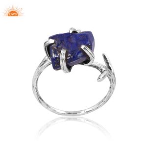 Best Selling Sterling Silver Natural Lapis Gemstone Kingman <b>Turquoise</b> <b>Ring</b> Demi Fine Jewelry Manufacturer - Product Image 1