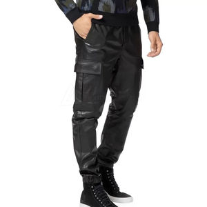 <b>Men</b> PU <b>Leather</b> Trousers <b>Pants</b> Fall Winter Fashion Clothing High Waist Zipper Solid <b>Leather</b> <b>Pant</b> Pakistan Manufacture <b>Leather</b> - Product Image 4