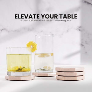 AYAANS Sous-verres en liège naturel en vrac Tapis de boissons absorbants légers pour bars et cafés Ensembles de sous-verres en pierre d'ardoise - Product Image 3