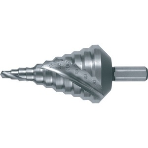 RUKO HSS Spiral Fluted <b>Step</b> <b>Drill</b> Bit 5.3-38.5 mm Drilling Range 2 Cutting Edges 11 <b>Steps</b> Metal Crafts Product - Product Image 1