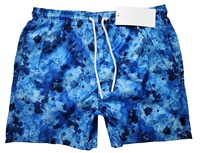 Shorts de bain pour hommes en maille avec taille élastique, poches arrière, été, 100% polyester, séchage rapide, imprimé AOP, prix de gros