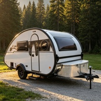 Mini-caravane de luxe tout-terrain avec toilettes entièrement équipée pour les voyages en plein air