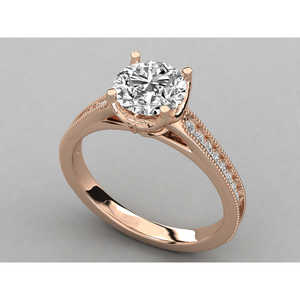 Bague solitaire en or 18 carats pour femmes avec diamant de laboratoire - Product Image 4