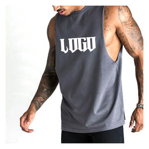 Vente en gros Logo personnalisé Gym débardeur hommes séchage rapide respirant été vêtements de sport Muscle Fit vêtements d'entraînement musculation coton - Product Image 1