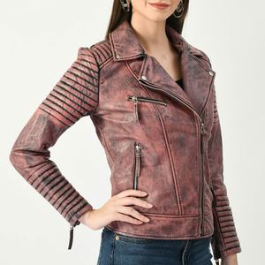 Vestes en cuir pour femmes à bas prix pour dames nouveauté à la mode personnalisée en vrac quantité femmes veste en cuir véritable - Product Image 3