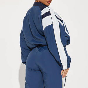 Tracksuit Set Fashion Workout Sweat <b>Suit</b> Long Sleeve Windbreaker Jackets and <b>Pants</b> 2 Piece Waterproof Outfit - Product Image 3