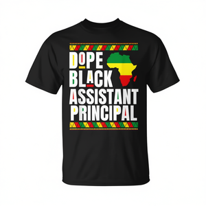 T-shirt Dope Black Assistant Principal, design du mois de la histoire des noirs - Product Image 2