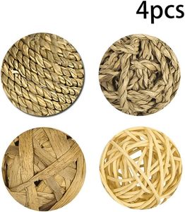 Jouets en jacinthe d'eau et en rotin faits à la main à bas prix pour animaux de compagnie ensemble de 4 pièces jouets et accessoires pour animaux de compagnie de haute qualité au Vietnam - Product Image 3