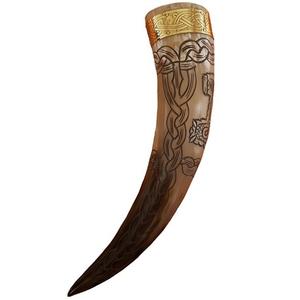 แตรสำหรับดื่มวัวสไตล์สัตว์พร้อมขาตั้งโลหะอุปกรณ์สำหรับงานฝีมือขัดเงาและพร้อมใช้งาน - Product Image 3