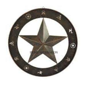 Estrella de pared de Metal marrón rústico para decoración navideña interior y exterior, hierro tallado a mano, Estrella colgante, accesorios artesanales - Product Image 3