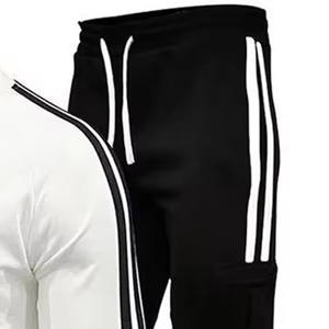 Chándal de entrenamiento de talla grande de Nueva temporada para hombre, chándal para correr con cremallera completa de poliéster 100%, chándales ecológicos - Product Image 6