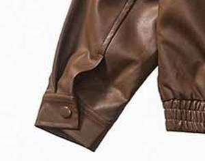 Chaquetas de cuero informales para hombre Chaqueta de cuero genuino 100% Chaquetas de moda de cuero marrón desgastado - Product Image 6