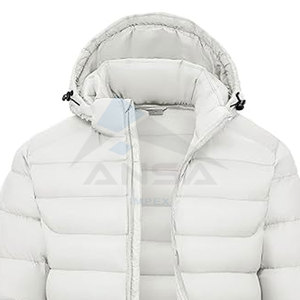 Usine directe hommes isolé doudoune capuche détachable tissu léger résistant à l'eau ourlet réglable cordons de serrage - Product Image 2