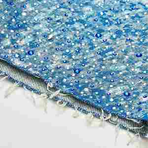 Short OEM de haute qualité, poids lourd vieilli, logo personnalisé, ourlet brut de sueur en strass, taille plus, pour shorts décontractés respirants pour hommes - Product Image 4