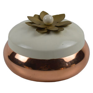 Recipiente Redondo de Metal Color Cobre Brillante para Galletas y Frutos Secos, Decoración del Hogar, Contenedor de Dulces para Uso Alimentario - Product Image 5