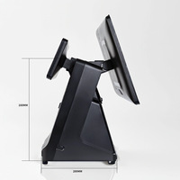 Terminal Windows 15,6'' à double écran tactile, système tactile de vente au détail, caisse enregistreuse tout-en-un, machine POS, tablette, prix