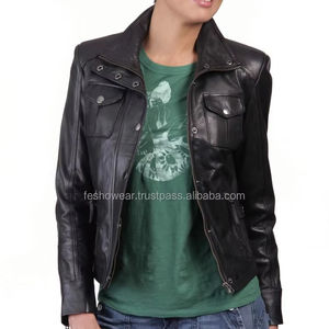 แจ็กเก็ตหนังคุณภาพสูงสำหรับผู้ชายและผู้หญิงเสื้อผ้าแฟชั่นฤดูหนาวใหม่ทำจากปากีสถาน - Product Image 5