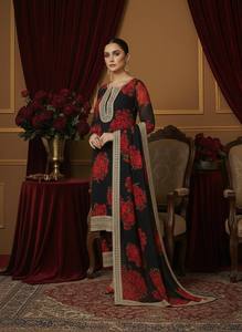 Elegante Salwar Kameez Moderno y Tradicional, Impreso en 3D, Tela Georgette, Precioso Diseño Pakistaní, Ropa Étnica para Fiesta, Sin Arrugas - Product Image 2