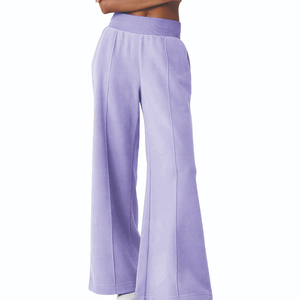 Venta al por mayor pantalones de chándal de pierna ancha pantalones de Hip Hop pantalones de chándal acampanados hombres francés Terry algodón Pantalones rectos holgados pantalones de chándal - Product Image 5