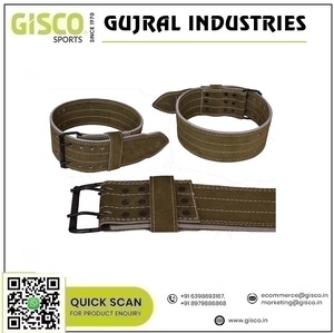 เข็มขัดยกน้ำหนักหนังกลับเพื่อความสบายและการยึดเกาะช่วยเพิ่มประสิทธิภาพในการเล่นกีฬาของคุณในราคาที่เหมาะสม - Product Image 2