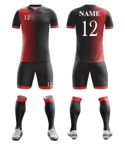 ชุดยูนิฟอร์มฟุตบอลแบบกำหนดเองชุดเสื้อเจอร์ซีย์ฟุตบอลระบายอากาศได้ดีสำหรับเล่นกีฬาระดับพรีเมียมปี2024 - Product Image 1