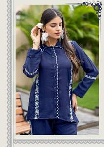 High Quality Kurti Set With Matching Palazzo for Office and Party Wear Available at Affordable Prices from India - Product Image 6