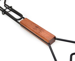 ตะกร้าย่างปลาน้ำหนักเบาไม่ติดตะแกรงตะแกรงย่างบาร์บีคิวมีด้ามจับไม้แข็งแรงทนทานสำหรับการตั้งแคมป์และบาร์บีคิวกลางแจ้ง - Product Image 3