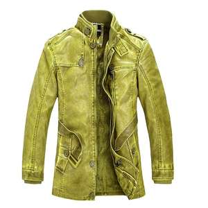 <b>Black</b> Gothic <b>Mens</b> Leather <b>Long</b> <b>Coat</b> Unique Design Full-Length Stylish Outerwear - Product Image 4