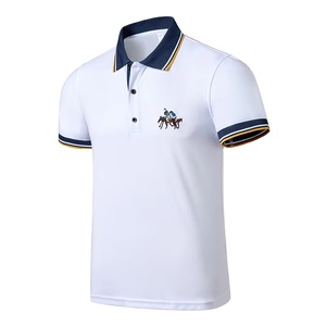 High Quality Eco-Friendly Knitted Solid Casual Mens Vintage Golf Shirts Short Sleeve Anti Wrinkle Low Price Wholesale - Product Image 2