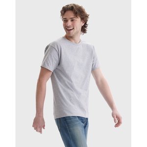 เสื้อยืดผ้าฝ้าย100% สำหรับผู้ชายเสื้อยืดลำลองเนื้อนุ่มสำหรับฟิตเนสฤดูร้อนคอกลมแขนสั้นสำหรับผู้ชาย - Product Image 3