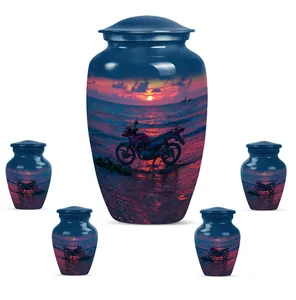 Urna Funeraria Pequeña para Cenizas Humanas, Modelo Sunset Motorcycle, para Guardar Recuerdos - Product Image 3