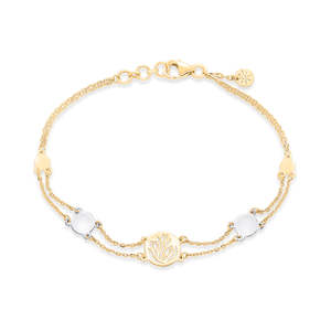 กำไลข้อมือแบบยืดหยุ่นสีเหลืองทองสำหรับผู้หญิง Zen Circle - Product Image 2