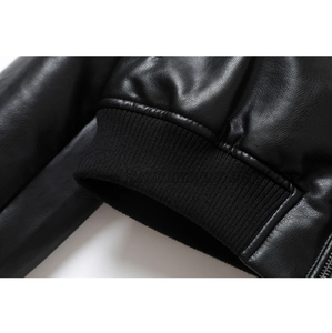 2024 <b>Vintage</b> Genuine Leather <b>Jacket</b> for <b>Women</b> Bomber Fashion Style Casual Wear Breathable and Plain Dyed Knitted Technique - Product Image 6