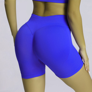 Pantalones cortos sin costuras para mujer, ropa deportiva de cintura alta, entrenamiento para correr, Fitness, gimnasio, yoga, novedad - Product Image 1