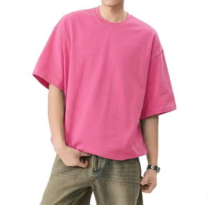 เสื้อยืดโอเวอร์ไซส์ลายกราฟิกแบบสั่งทำพิเศษสำหรับผู้ชายรุ่นใหม่ล่าสุด ล้างสีแบบแอซิดวอช พิมพ์ลายได้ตามต้องการ ไซส์พลัส สตรีทแวร์ แบบเรียบ - Product Image 4