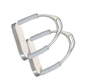 Nouvelle arrivée Western selle équitation étriers en acier inoxydable large base anti-dérapant durable équestre usine OEM - Product Image 2