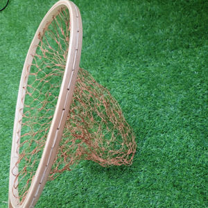 Filet à truite à long manche de pêche à la mouche en bois personnalisé de haute qualité avec filet et logo personnalisés - Product Image 1