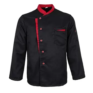 Disfraces de cocinero restaurante manga corta Chef uniforme Chef chaqueta y abrigo