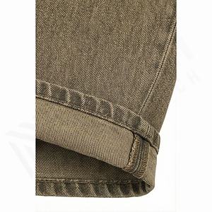 Jeans pour hommes personnalisés, hiver, uni, coupe droite, ample, jambe large, streetwear, denim vintage délavé, couleur personnalisée, qualité supérieure - Product Image 6