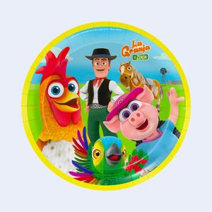 Plato de Cartón Zenon's Farm de 18 cm, 8 Piezas, Vajilla para Fiestas - Product Image 1