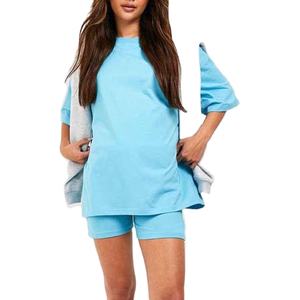 Vêtements pour femmes, tenue décontractée, ensemble 2 pièces, ensemble en coton uni pour femmes, impression de logo personnalisée, service OEM disponible, 2026 - Product Image 2