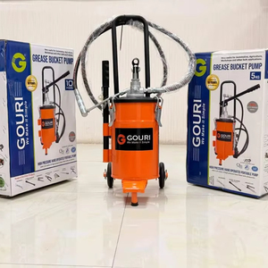 Manual Trolley Grease Bucket Pump with 5000 PSI Pressure 3/5/10Kg Capacity Portable for Trucks & Machinery - Product Image 1