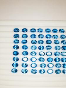 Piedra preciosa suelta calentada con Topacio Azul suizo Natural de calidad AAA con brillo excepcional para la fabricación de joyas con certificación IGI - Product Image 5