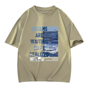 T-shirt formel d'été pour homme, col rond, manches courtes, respirant, extensible, non transparent, coupe ample, 100 % coton, écologique - Product Image 3