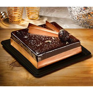 Medoro Lot de 60 plateaux carrés noirs 20x20 cm Plateaux décoratifs en plastique rigide - Product Image 5